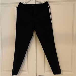 NWOT Banana Republic Avery Black Pants with White Stripe